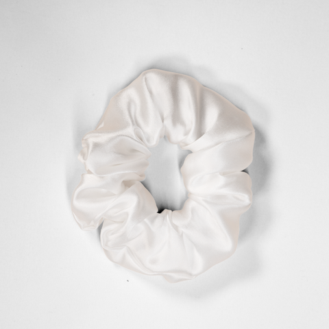 Chouchou 100% Soie - Blanc