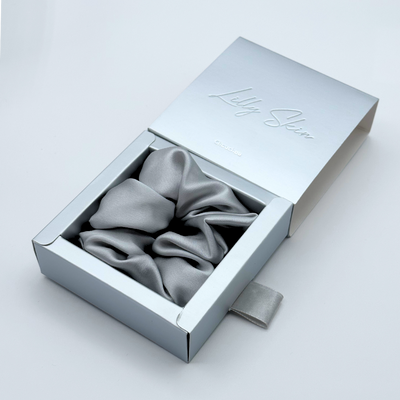 Chouchou 100% Soie - Gris Perle