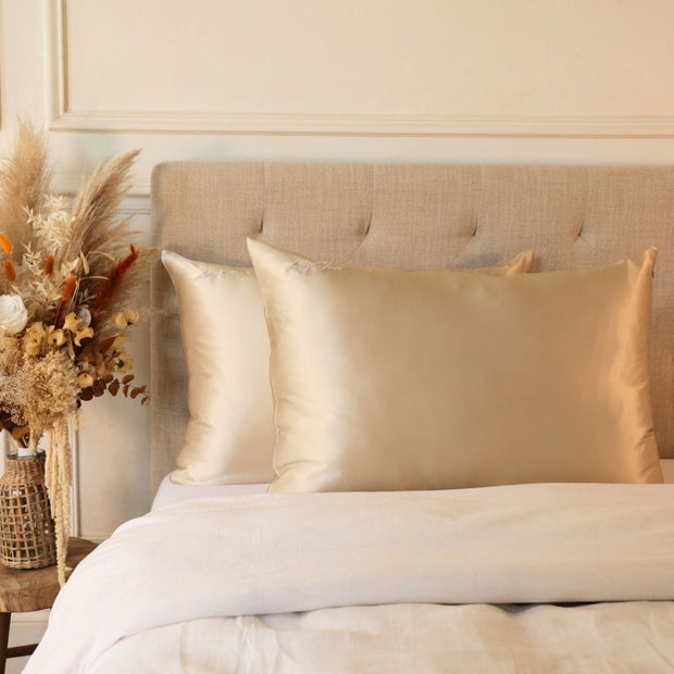 Taie Oreiller 100% Soie - Champagne