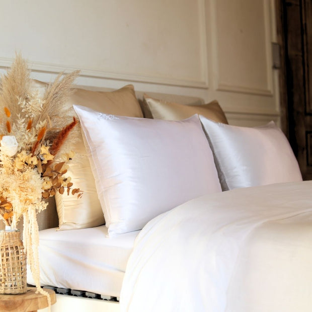 Taie Oreiller 100% Soie - Blanc