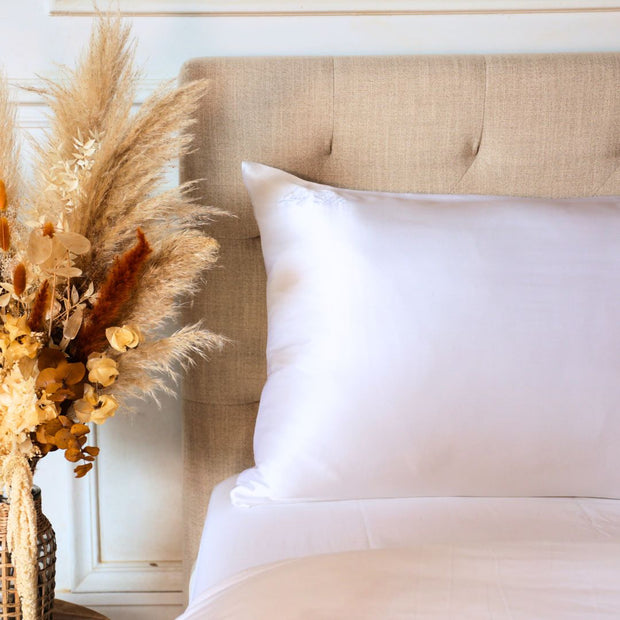 Taie Oreiller 100% Soie - Blanc