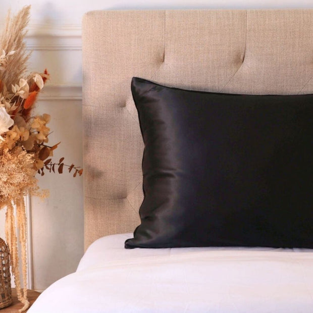 Taie Oreiller 100% Soie - Noir