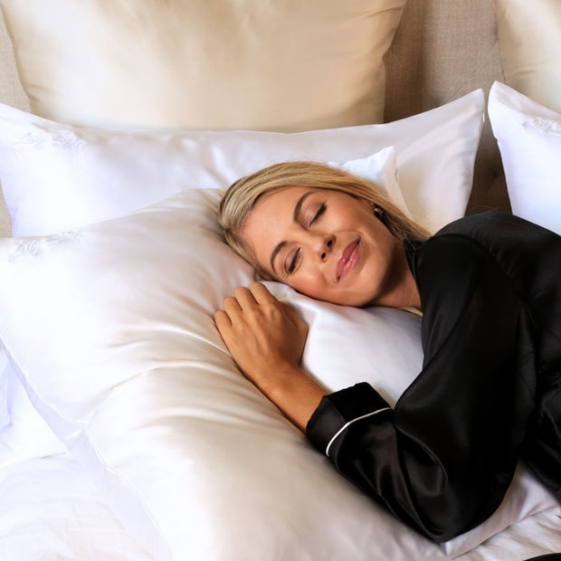 Taie Oreiller 100% Soie - Blanc