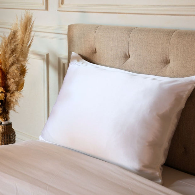 Taie Oreiller 100% Soie - Blanc