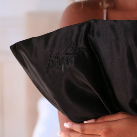 Taie Oreiller 100% Soie - Noir