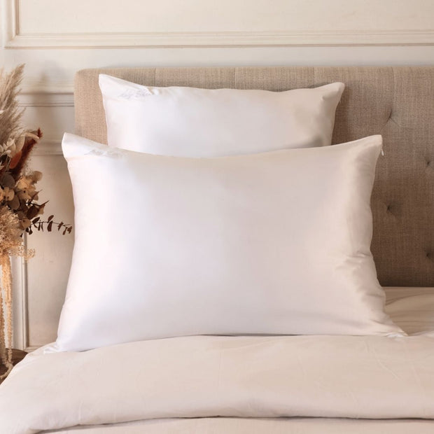 Taie Oreiller 100% Soie - Blanc