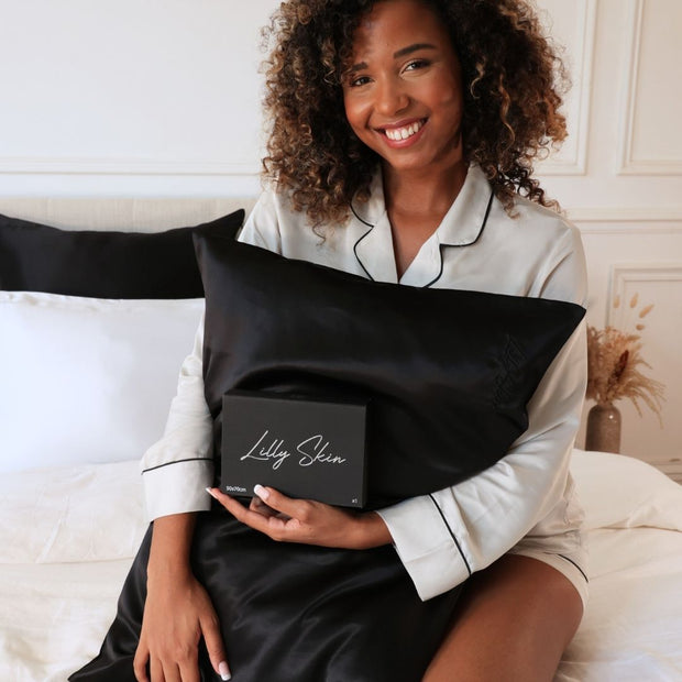 Taie Oreiller 100% Soie - Noir