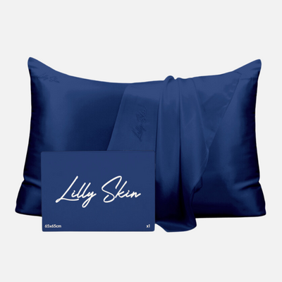 Taie Oreiller 100% Soie - Bleu Nuit